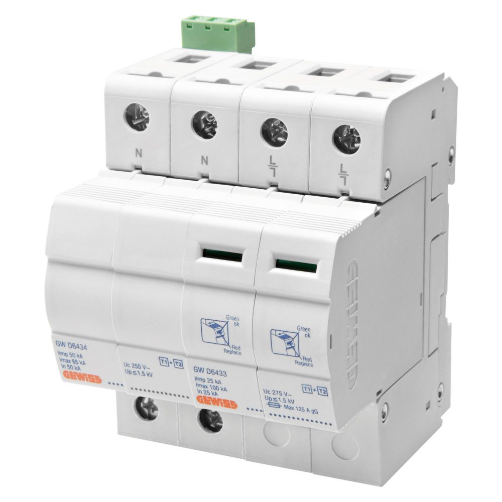 lst - ogranicznik przepięć - 1p+n 25ka - typ 1+2 - 4 moduły