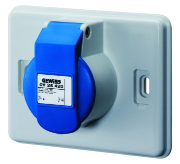 Industrial socket-outlets in compliance with IEC 309 - Grey RAL 7035 - IP44