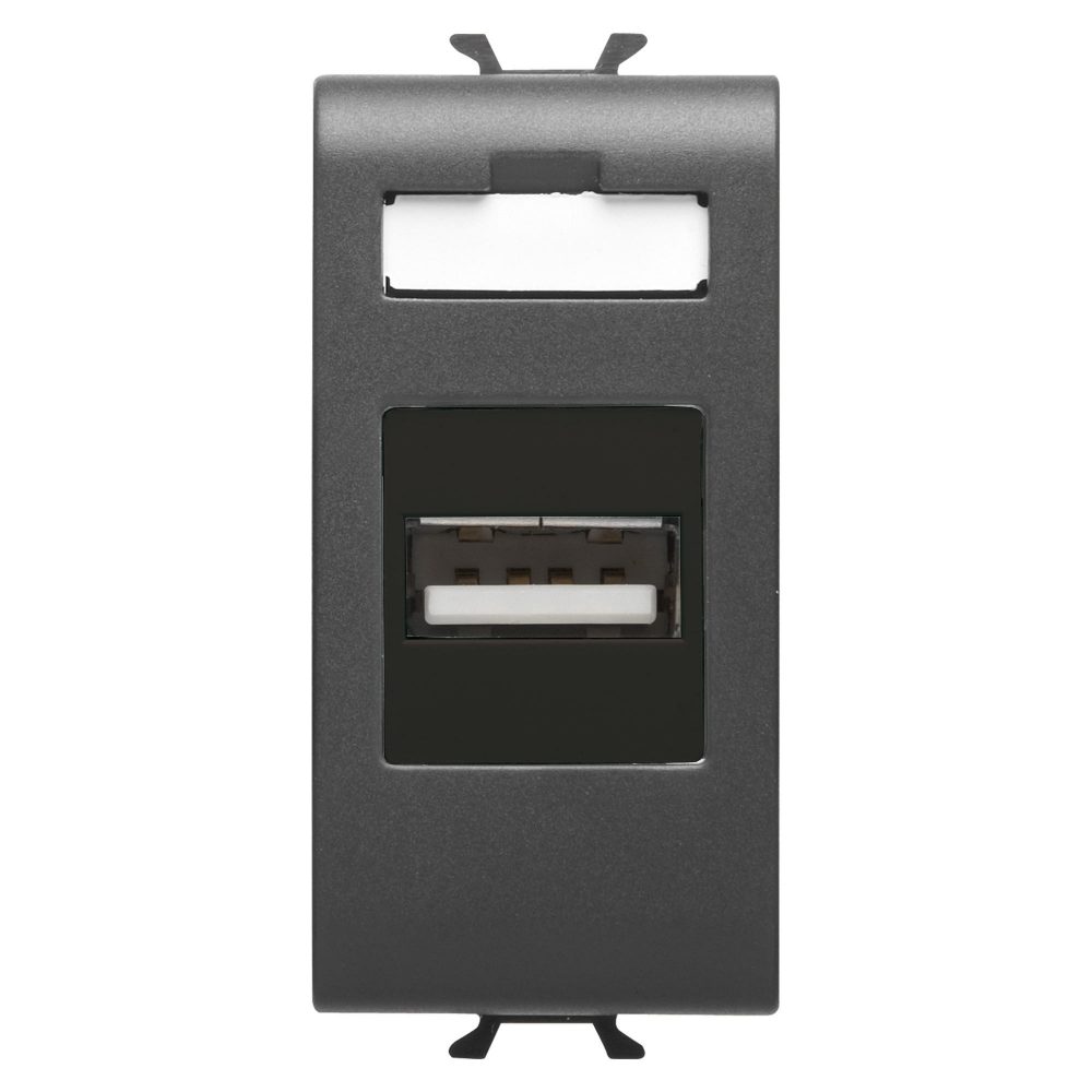  TOMA USB - 1 MÓDULO - NEGRO SATINADO - CHORUSMART