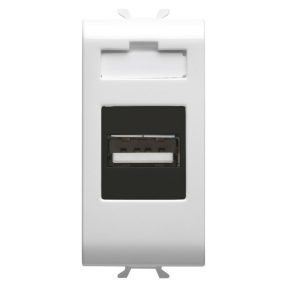 PRIZĂ USB - 1 MODUL - ALB SATINAT - CHORUSMART