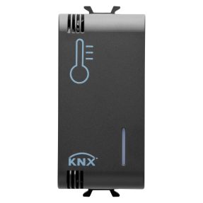 sonda de termorregulación knx - 1 módulo - negro - chorusmart