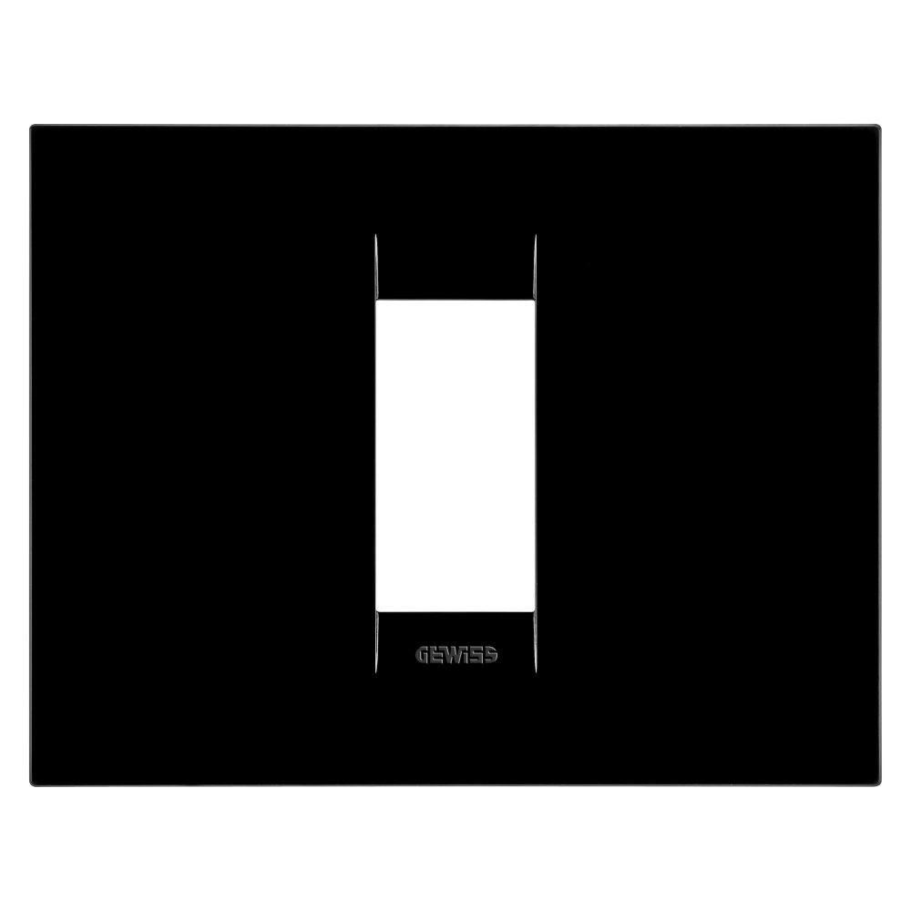 placca geo - in tecnopolimero - 1 posto - nero toner - chorusmart