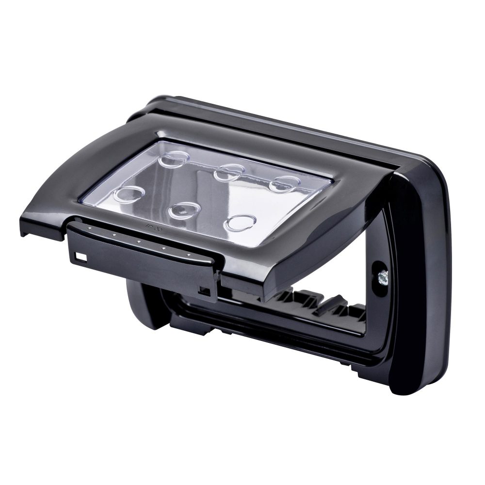 placca stagna - autoportante - 4 posti - nero toner - system