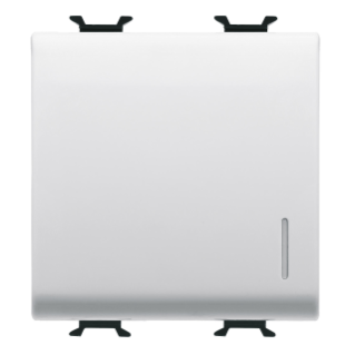 SCHALTER 1P 250V ac - 16AX BELEUCHTBAR - MIT DIFFUSOR - 2 MODULE - WEISS - CHORUS