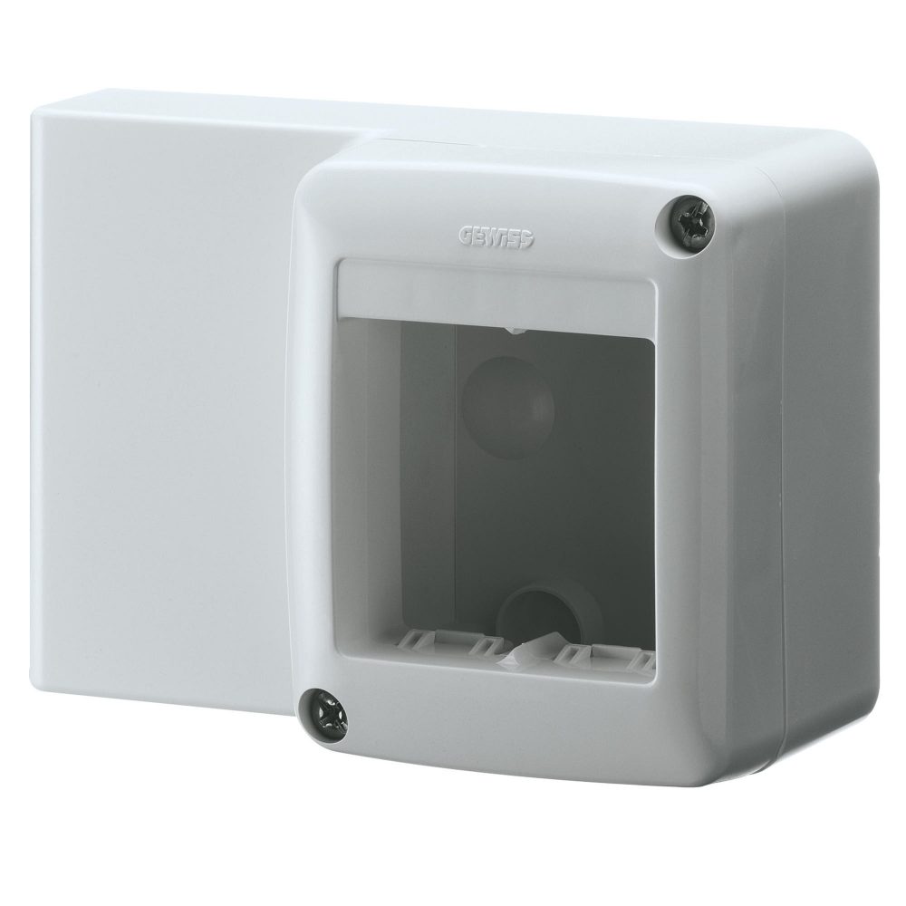  SELBSTTRAGENDE GEHÄUSE FÜR FÜR SYSTEM-GERÄTE - FÜR MKINI KANALE - 2 MODULE - WEISS RAL 9010