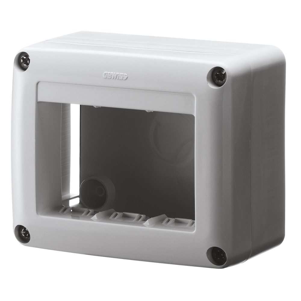  SCATOLA PORTAPPARECCHI SYSTEM - 3 POSTI - ANTRACITE RAL 7021 - USO BATTISCOPA E CORNICE