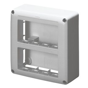 BOÎTE AUTOPORTANT POUR APPAREILS SYSTEM - POUR PLINTHE ET ENCADREMENT GOULOTTES - 8 POSTES - SYSTEM RANGE - ANTHRACITE RAL7021