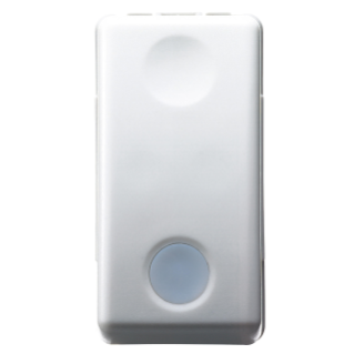 ONE-WAY SWITCH 1P 250V ac - 16AX - WITH REPLACEABLE NEUTRAL LENS - BACKLIT 230 V ac - 1 MODULE - SYSTEM WHITE