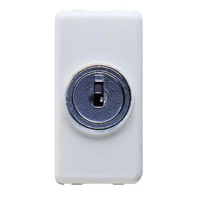 two-way switch 1p 250v ac - 10ax - with key - 1 module - system white