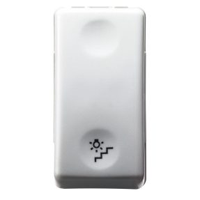 push-button 1p 250v ac - no 10a - with symbol stairs - 1 module - system white