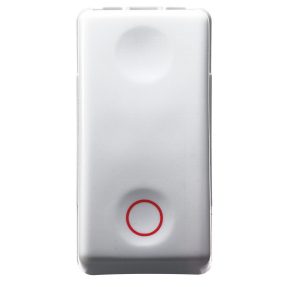 push-button 1p 250v ac - nc 10a - neutral - symbol circle - 1 module - system white