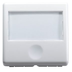 push-button with backlit name plate 250v ac - no 10a - 2 modules - system white