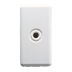 cable outlet 1 gang - diameter 4 and 8 mm - 1 module - system white