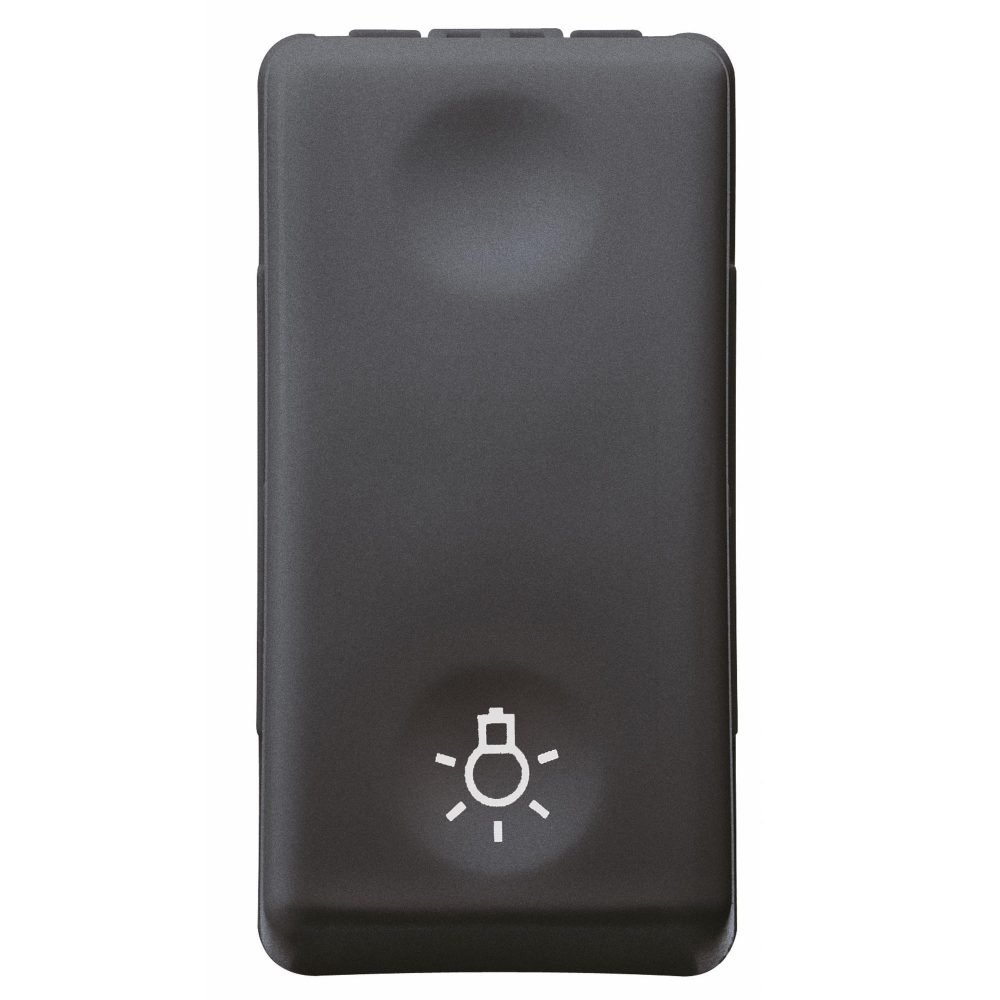  PULSADOR UNIPOLAR 250V ac - NA10A - CON SÍMBOLO LUZ - 1 MÓDULO - SYSTEM WHITE