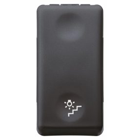 pulsante unipolare 250v ac - na 10a - simbolo scale - 1 modulo - system black