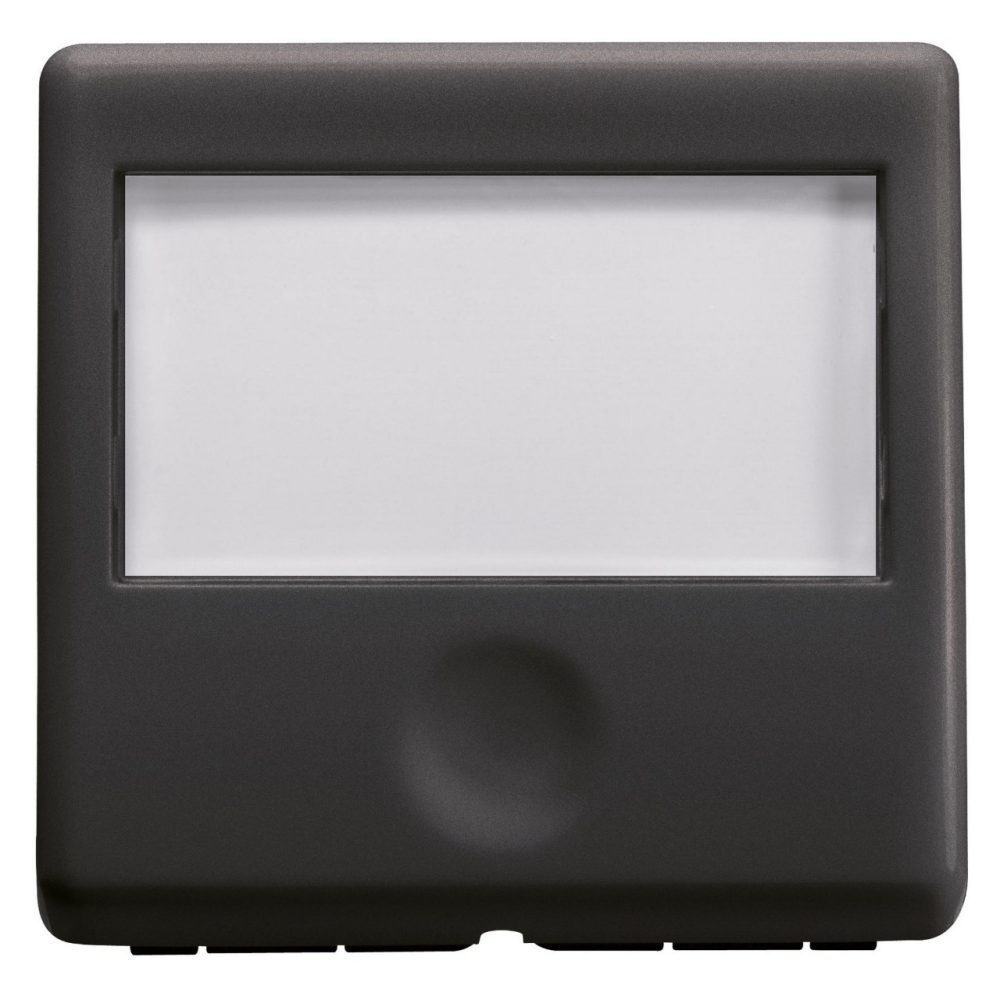  PULSADOR CON TARJETA PORTANOMBRES ILUMINABLE 250V ac - NA 10A - 2 MÓDULOS- SYSTEM WHITE