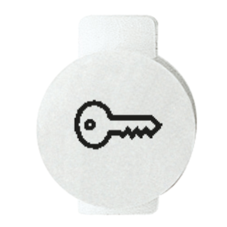 LENS WITH ILLUMINATED SYMBOL FOR COMMAND DEVICES - OPEN DOOR - SYMBOL KEY - SYSTEM WHITE