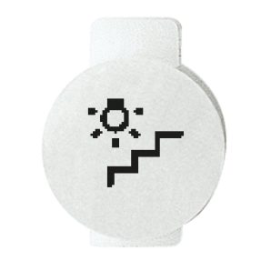 lens with illuminated symbol for command devices - stair light - symbol stair - system white