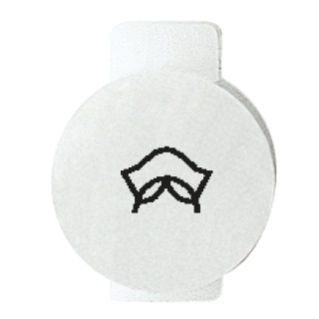 LENS WITH ILLUMINATED SYMBOL FOR COMMAND DEVICES - SERVICE - SYSTEM WHITE