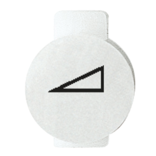 LENS WITH ILLUMINATED SYMBOL FOR COMMAND DEVICES - DIMMER - SYSTEM WHITE