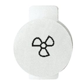 lens with illuminated symbol for command devices - ventilation/extraction air - system white
