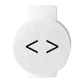 lens with illuminated symbol for command devices - opening arrows - symbol opening arrows - system white