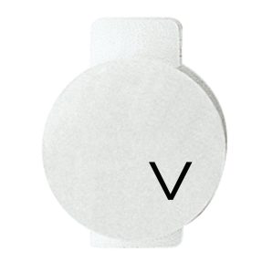 lens with illuminated symbol for command devices - down vertical arrow - system white