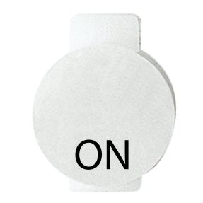 lens with illuminated symbol for command devices - on - symbol on - system white