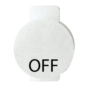 lens with illuminated symbol for command devices - off - symbol off - system white