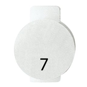 lens with illuminated symbol for command devices - seven - symbol 7 - system white