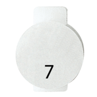 LENS WITH ILLUMINATED SYMBOL FOR COMMAND DEVICES - SEVEN - SYMBOL 7 - SYSTEM WHITE