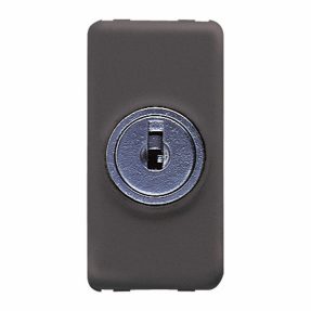 CONMUTADOR UNIPOLAR 250V ac - 10AX - CON LLAVE - 1 MÓDULO - SYSTEM WHITE