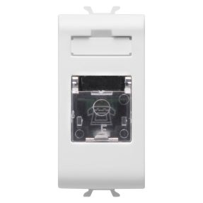 international standard telephone socket - rj11 toolless - 1 module - glossy white - antibacterial - chorusmart
