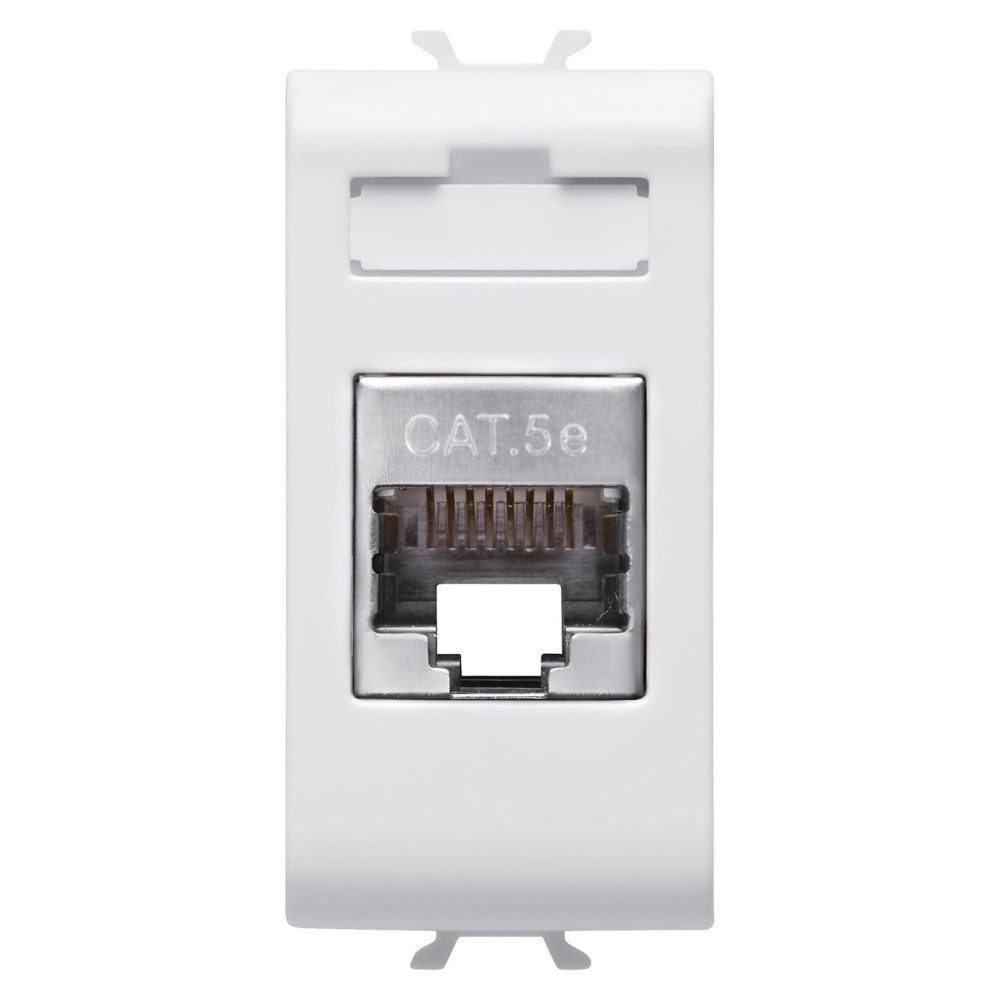 Gewiss - System White - connettore per trasmissione dati RJ45 Cat. 5e FTP