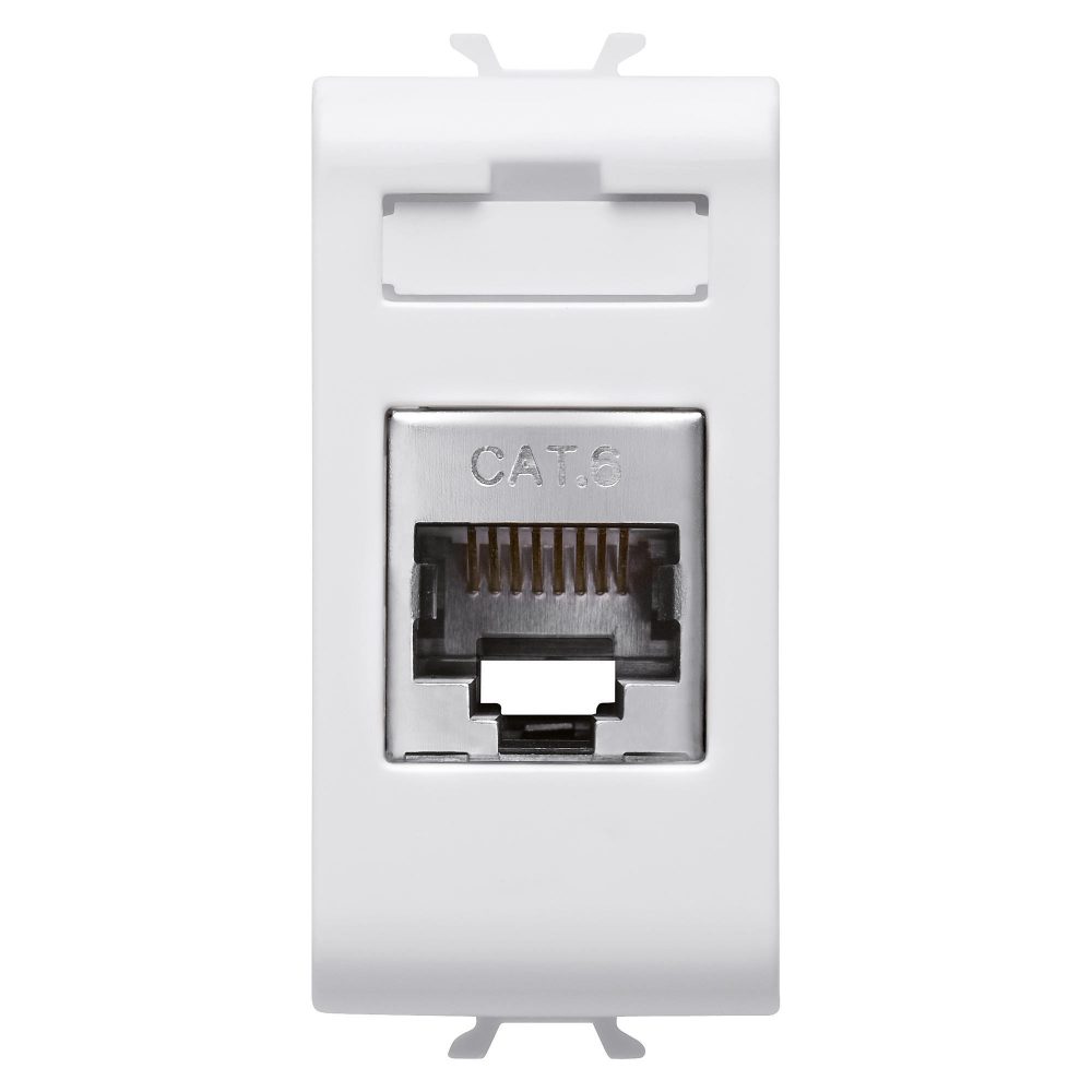  PRESA RJ45 - CATEGORIA 6 - FTP - 1 MODULO – CHORUSMART - BIANCO LUCIDO