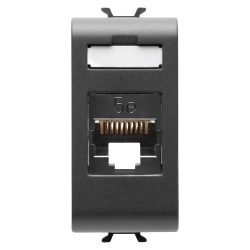 PRIZĂ RJ45 - CATEGORIA 5e - UTP - 1 MODUL - SATIN BLACK - CHORUSMART