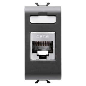 PRIZĂ RJ45 - CATEGORIA 6 - FTP - 1 MODUL - SATIN BLACK - CHORUSMART