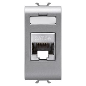base rj45 - categoría 5e - ftp - 1 módulo – chorusmart - titanio