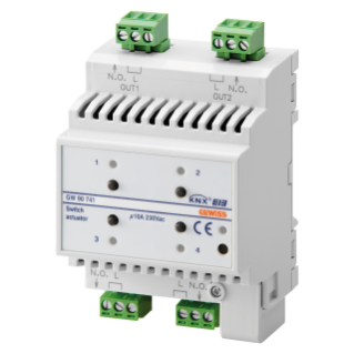 SWITCH ACTUATOR - 4 CHANNELS - 10A - KNX - IP20 - 4 MODULES - DIN RAIL MOUNTING
