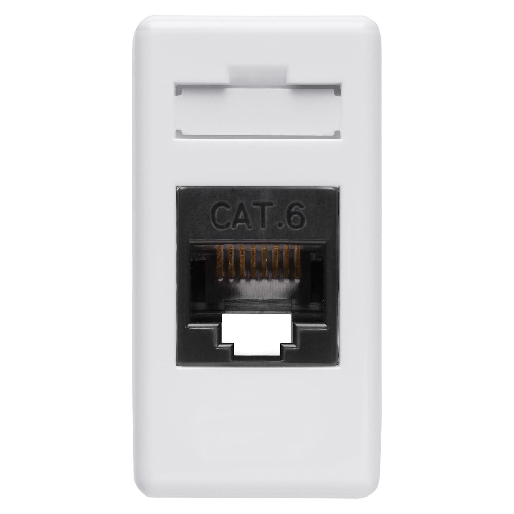  RJ45 CONNECTOR - 4 PAIR - CATEGORY 6 - UTP - TOOLLESS - 1 MODULE - SYSTEM WHITE