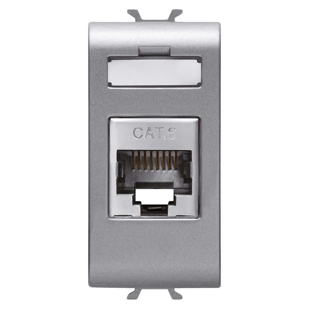  BASE RJ45 - CATEGORÍA 6 - FTP - 1 MÓDULO – CHORUSMART - TITANIO