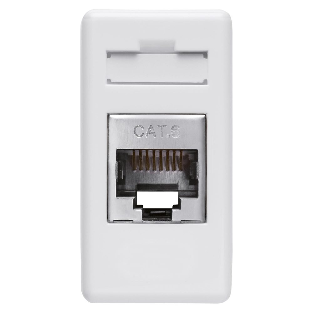  RJ45 CONNECTOR - 4 PAIR - CATEGORY 6 - FTP - TOOLLESS - 1 MODULE - SYSTEM WHITE