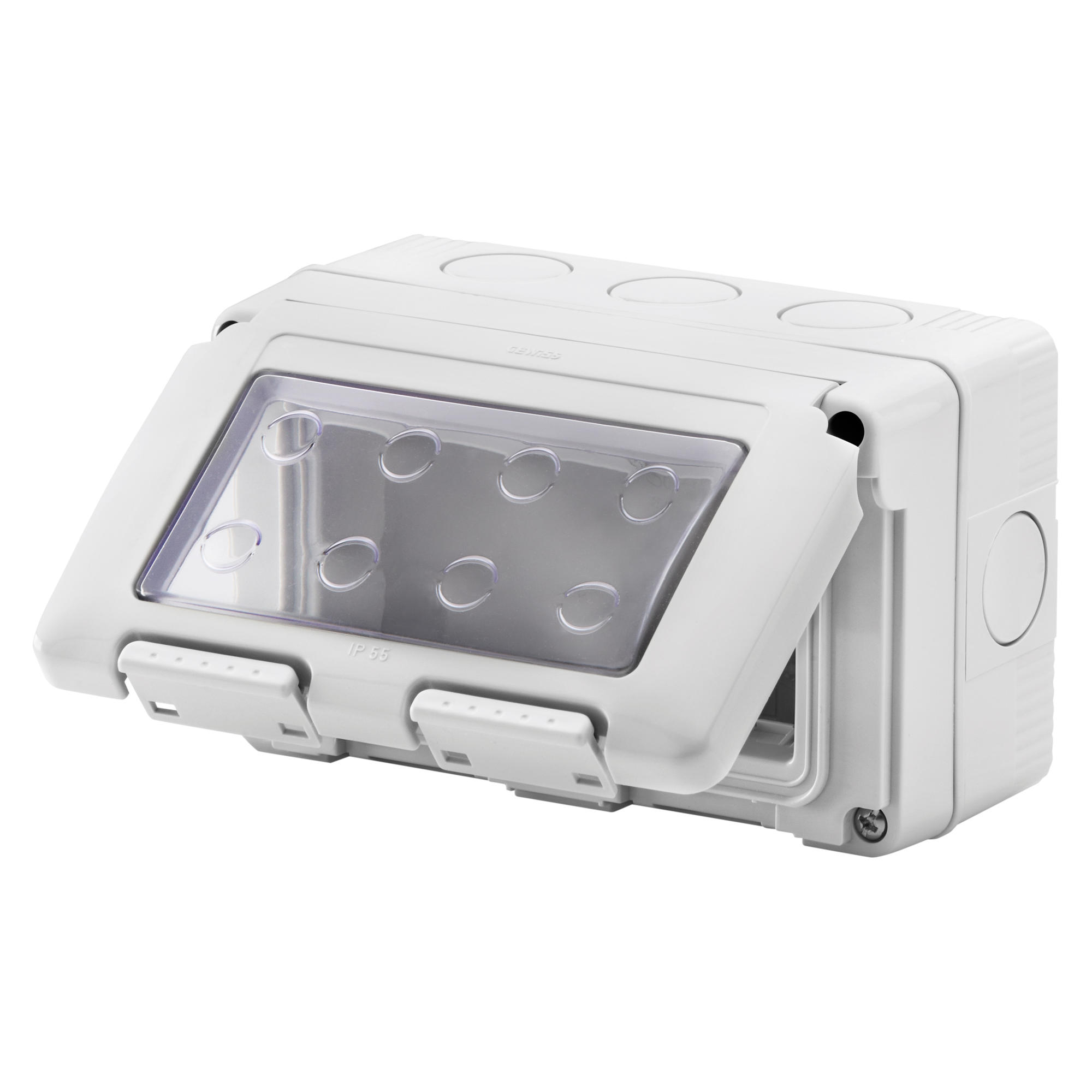 WATERTIGHT ENCLOSURE FOR SYSTEM DEVICES - 4 GANG - GREY RAL WATERTIGHT ENCLOSURE FOR SYSTEM DEVICES - 4 GANG - GREY RAL