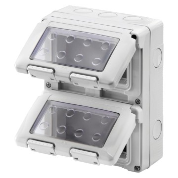Watertight empty enclosures for fixed or mobile applications - Grey RAL 7035 - IP55 Vertical multiple configurations