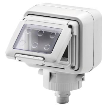 Doze etanşe pentru grădină aplicabile pe stâlpi - Culoare gri RAL 7035 - IP55