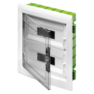 CUADRO DE DISTRIBUCIÓN - GREEN WALL - PARA PAREDES DE CARTÓN YESO - CON PUERTA FUMÉ Y BASTIDOR EXTRAÍBLE - 24 (12X2) MÓDULOS IP40