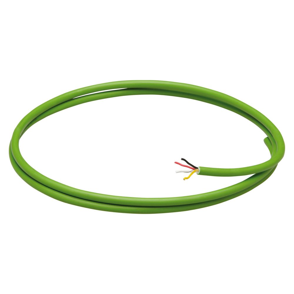 knx bus cable - lszh cable sheath - 4 conductors 2x2x0.8 - diameter 6.1mm - cpr class cca-s1a,d0,a1 - green