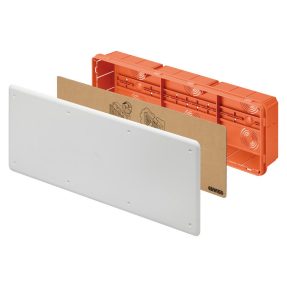 JUNCTION AND CONNECTION BOX - FOR BRICK WALLS - WITH DIN RAIL - DIMENSIONS 480X160X75 - WHITE LID RAL9016