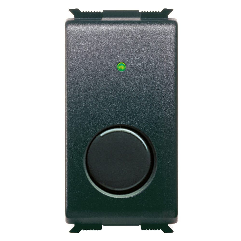 regolatore elettronico - carichi resistivi-induttivi - per lampade alogene - a pulsante - 1 modulo - playbus