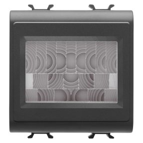 rivelatore volumetrico infrarossi da incasso - antifurto filare - nero - chorusmart